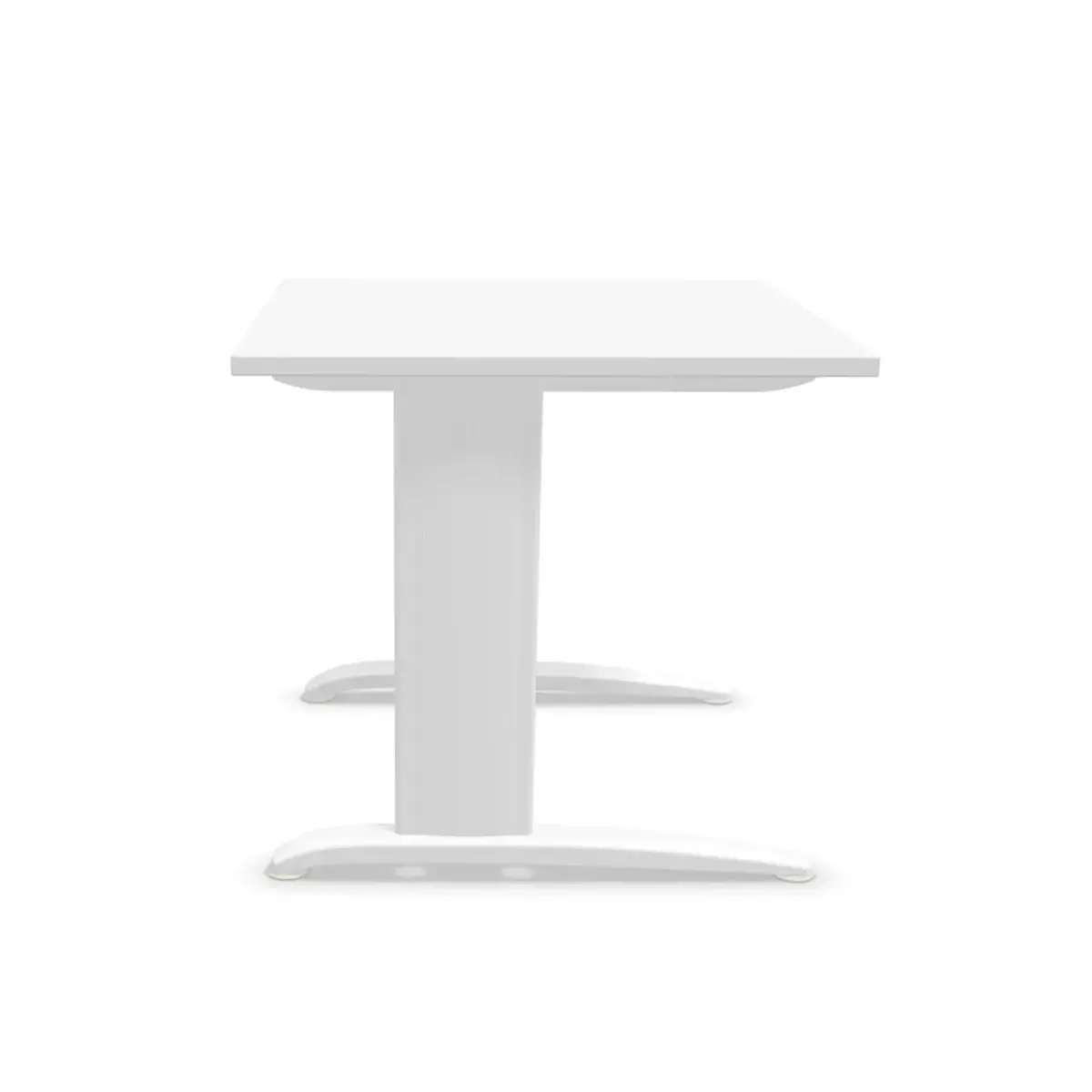 Table 80 x 80 blanc - pieds blanc
