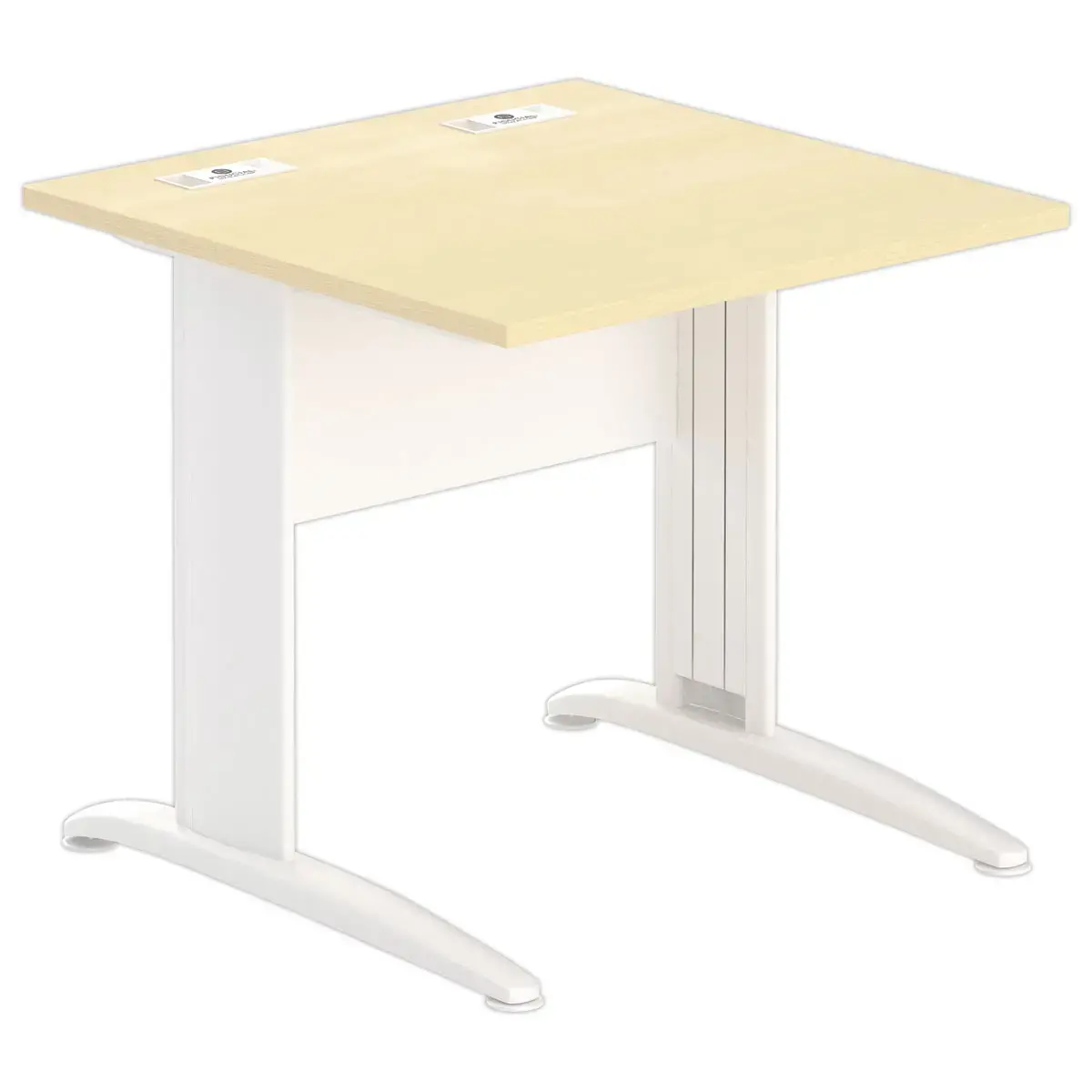 Table 80 x 80 hêtre - pieds blanc