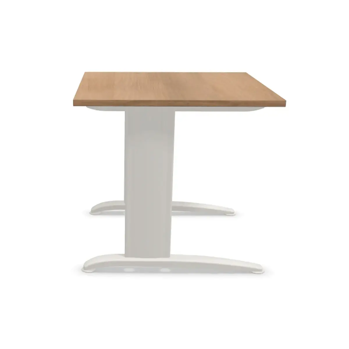 Table 80 x 80 noyer - pieds aluminium 