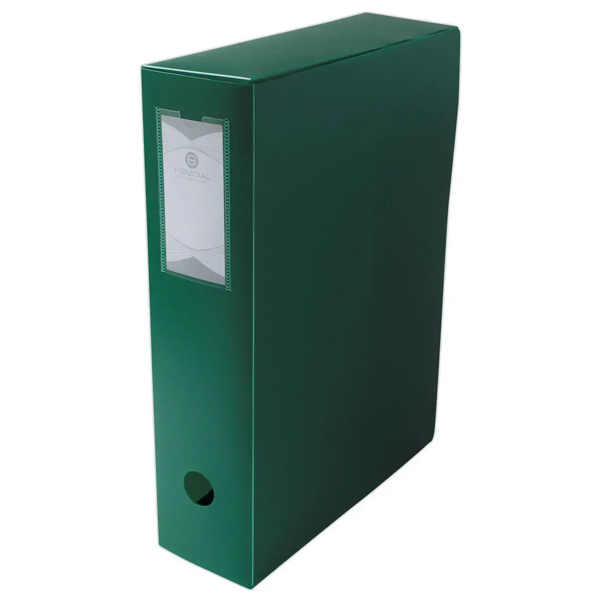 Bo&icirc;te de classement  en polypropyl&egrave;ne opaque- Dos 8 cm - vert - FIDUCIAL 