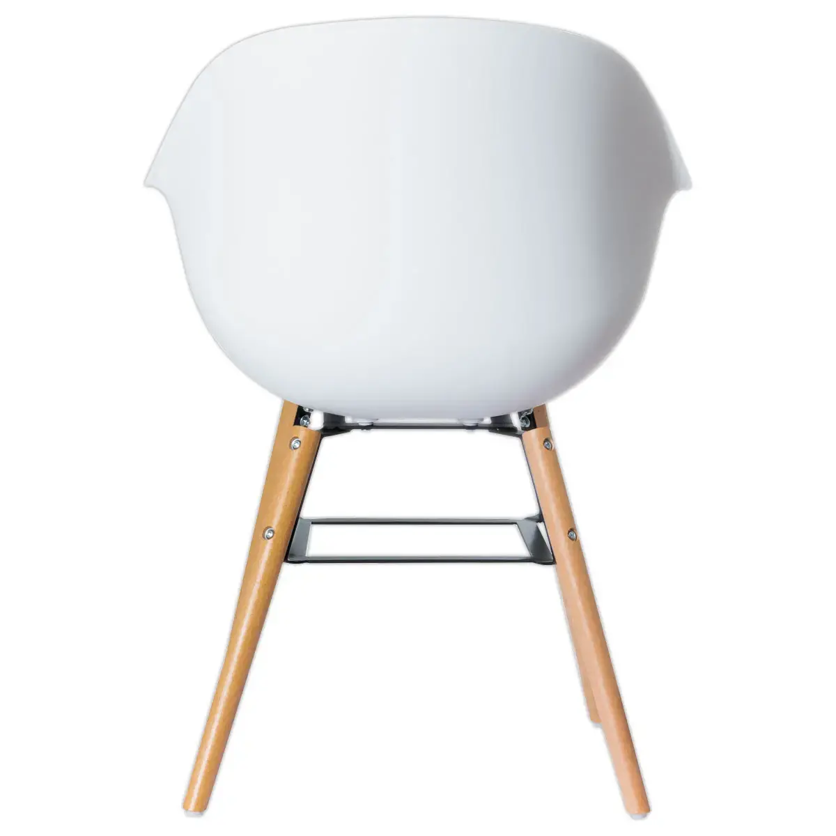2 Fauteuils WISEMAN pieds hêtre assise blanche montés