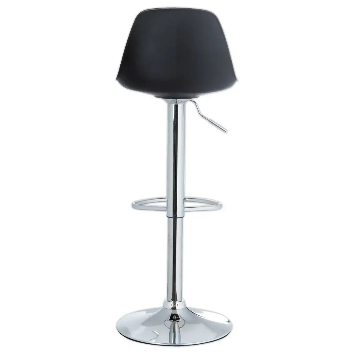 2 Tabourets BOBBA pied alu assise noire