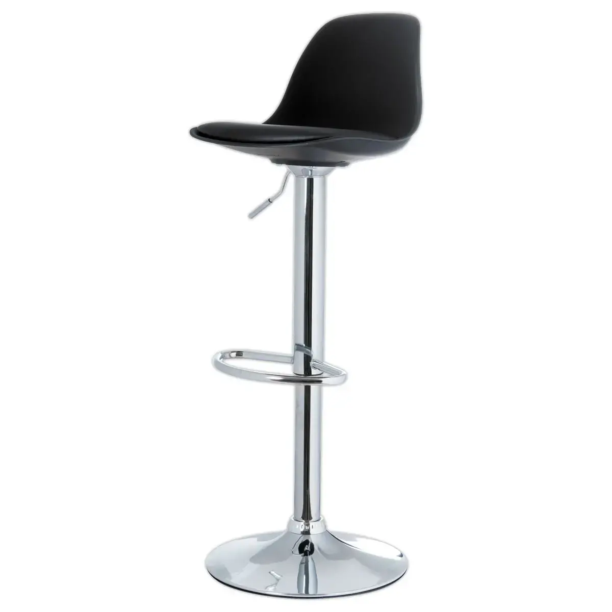 2 Tabourets BOBBA pied alu assise noire montés
