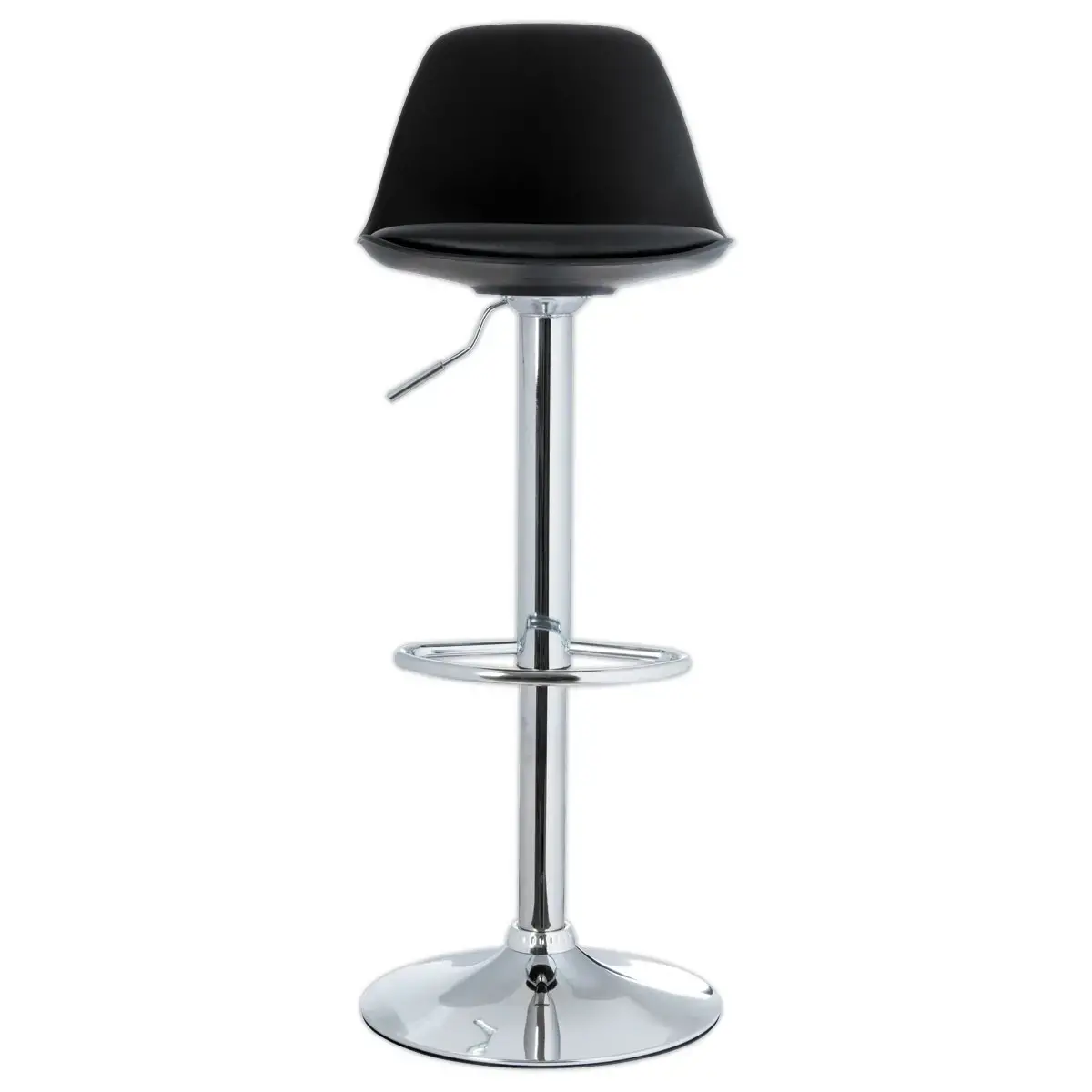 2 Tabourets BOBBA pied alu assise noire montés