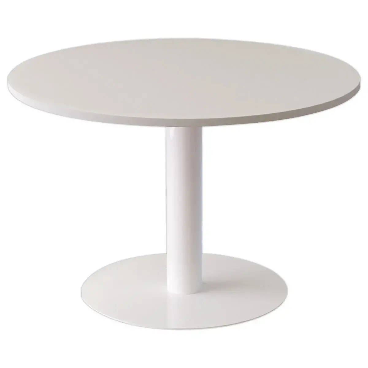 Table EASYDESK ronde Ø115cm pied blancplateau blanc