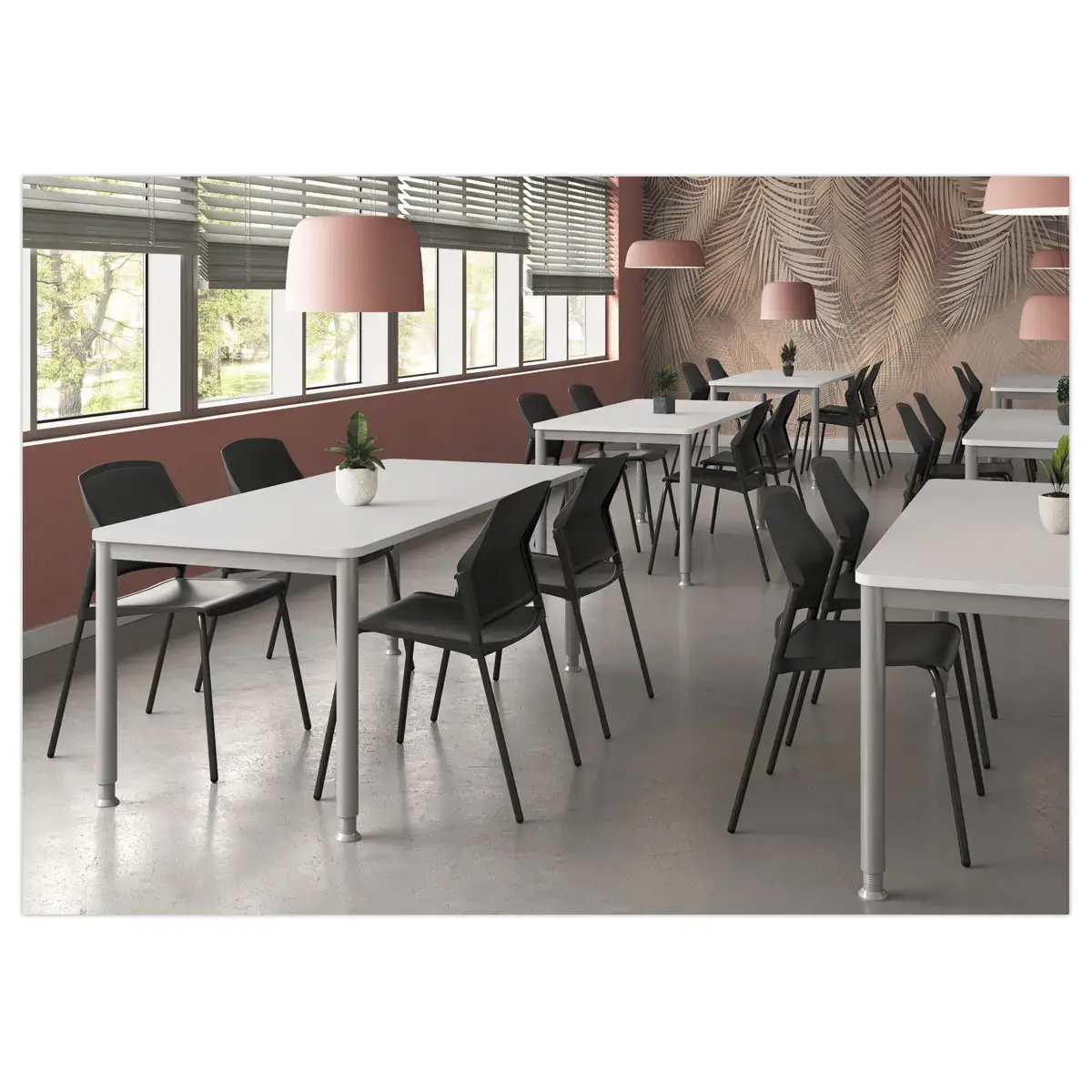 Table140 x 80 hêtre - pieds aluminium
