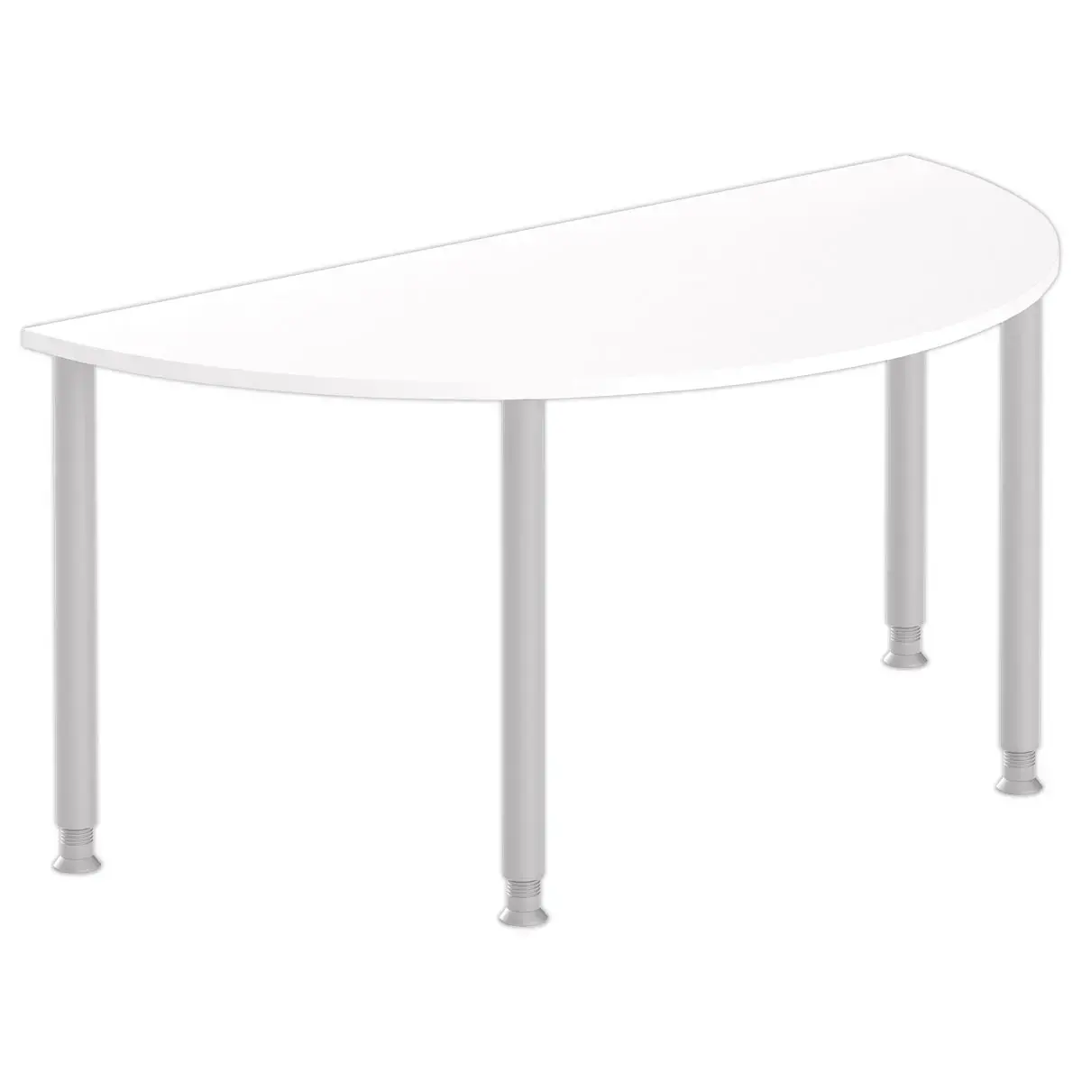 Complément demi-lune160 blanc/alu
