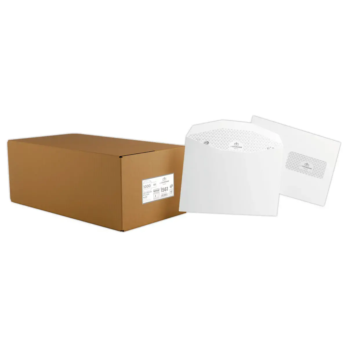 500 Enveloppes gommées - 162x229 mm - avec fenêtre - GPV
