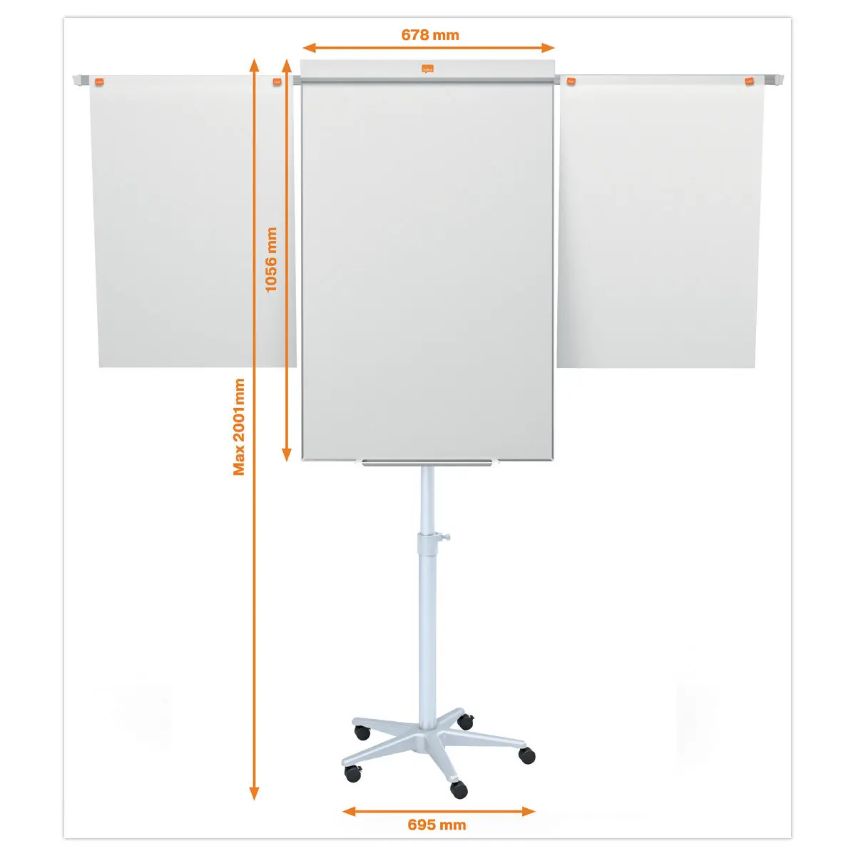 Chevalet mobile magn&eacute;tique et extensible - 70 x 200 cm - NOBO 