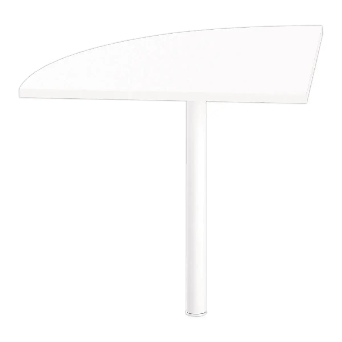 Angle liaison bureau 1 pied blanc/blanc 