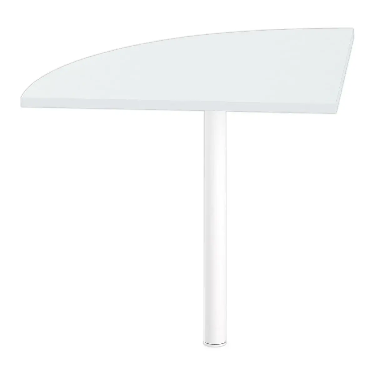 Angle liaison bureau 1 pied gris/blanc
