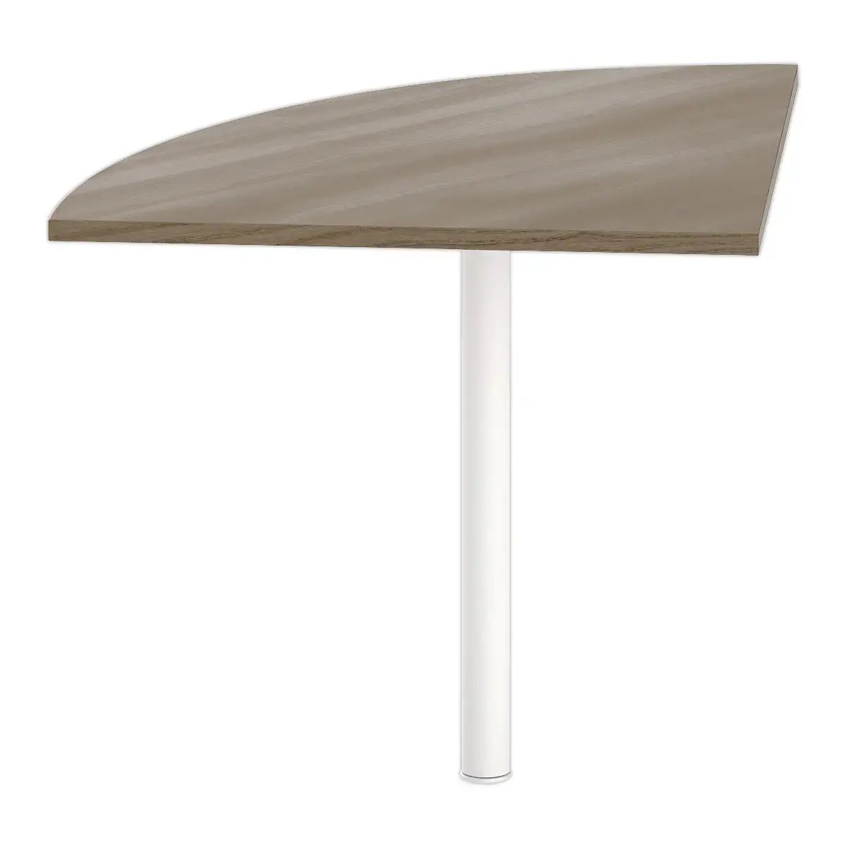 Angle liaison bureau1 pied noyer/blanc