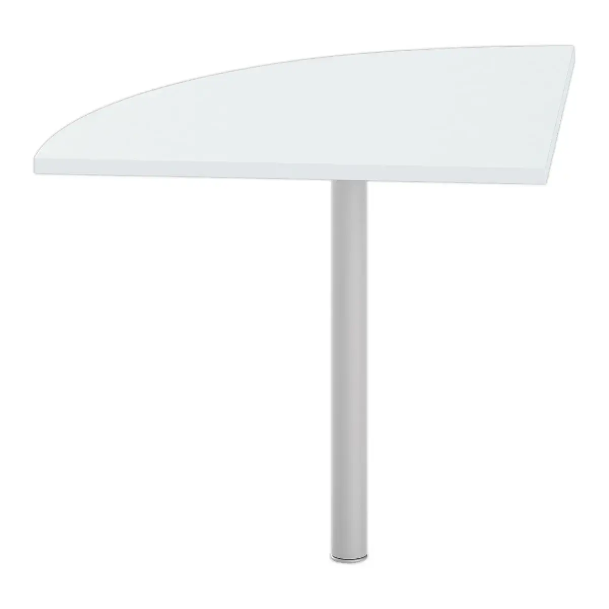 Angle liaison bureau 1 pied gris/alu 