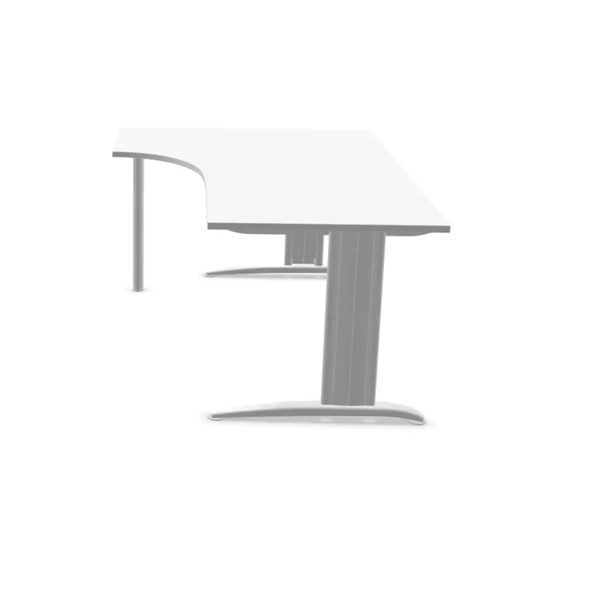 Bureau BUENOS AIRES compact retour à blanc/blanc, L180