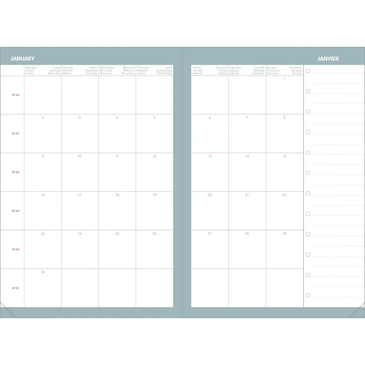 Agenda CELESTE - Ao&ucirc;t 2026 &agrave; Juillet 2027 - 10 x 15 cm - Quo Vadis 