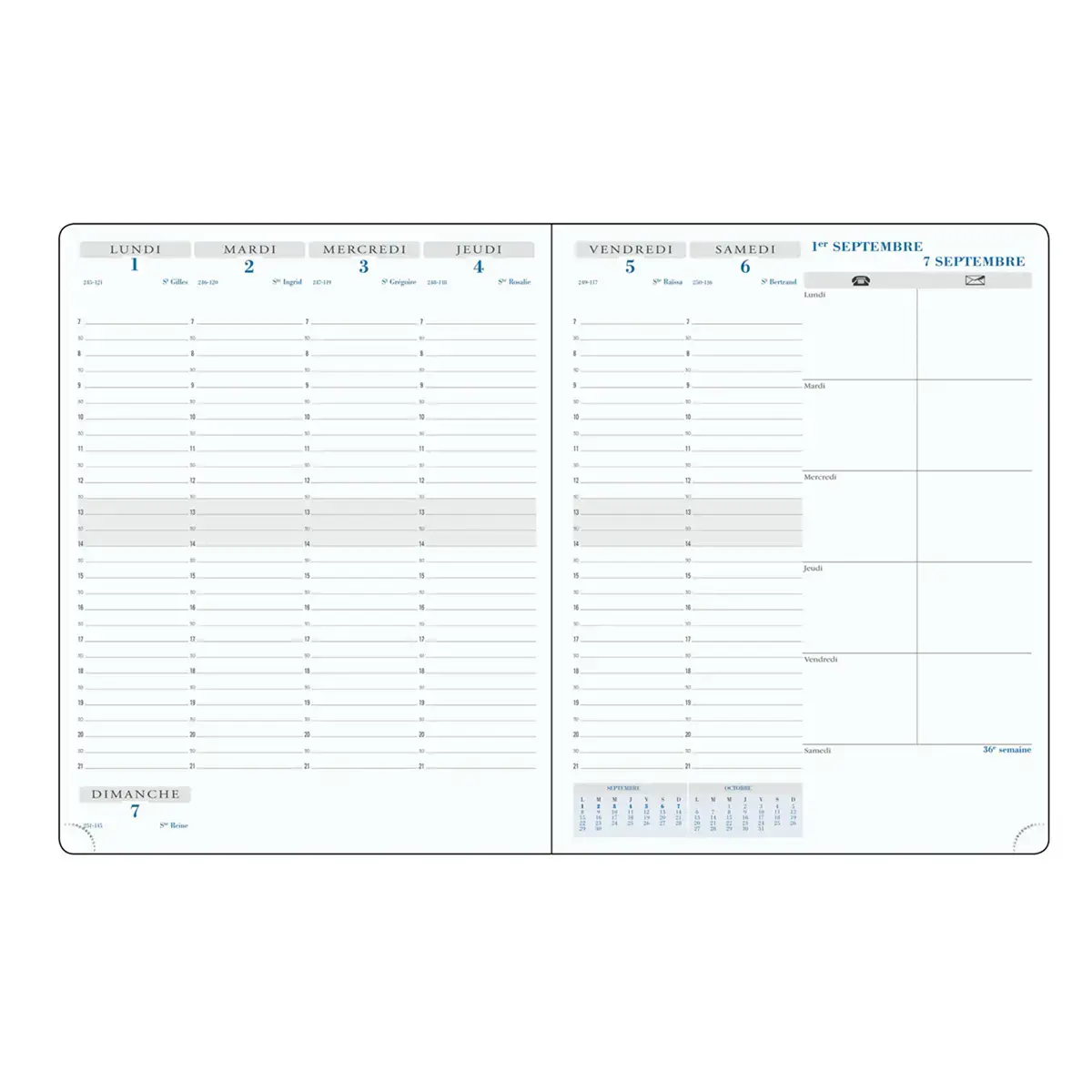 Agenda semainier Winner - 21x27cm - Noir - Septembre à septembre - EXACOMPTA