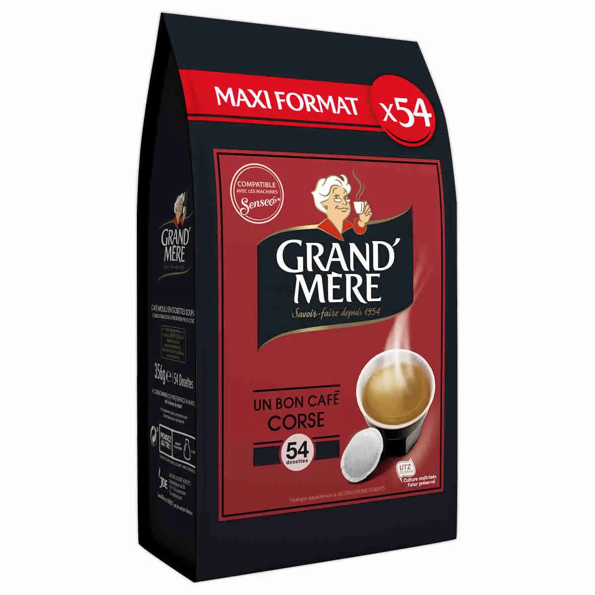 54 Dosettes de café pour machine Senseo - Corsé - GRAND'MERE