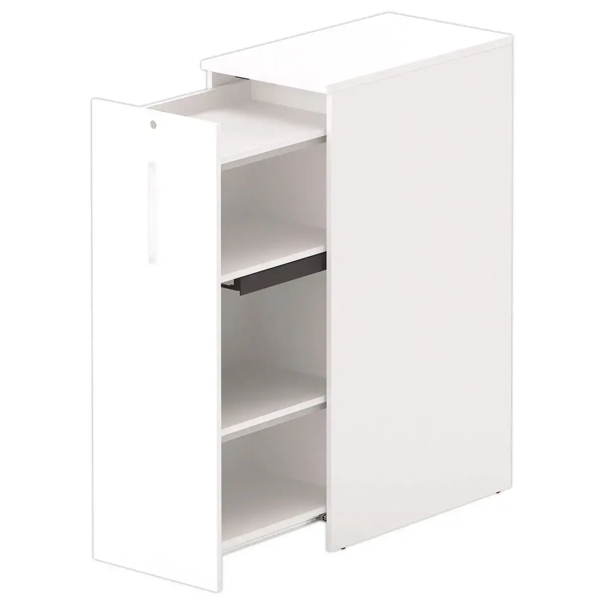 Tour de rangement ouverture à gauche H1300 blanc