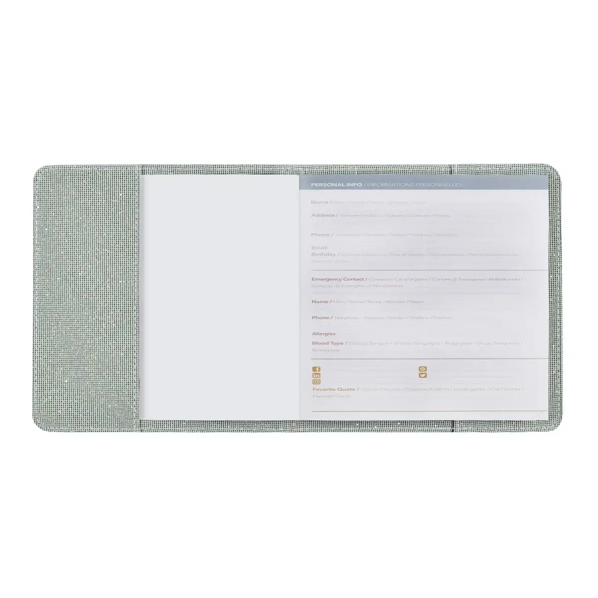 Agenda semainier AFFAIRES COLOR ML Ella - 10x15 cm - Beige - Décembre à décembre - QUO VADIS