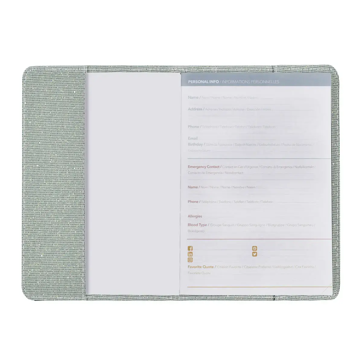 Agenda semainier AFFAIRES COLOR ML Ella - 10x15 cm - Beige - Décembre à décembre - QUO VADIS