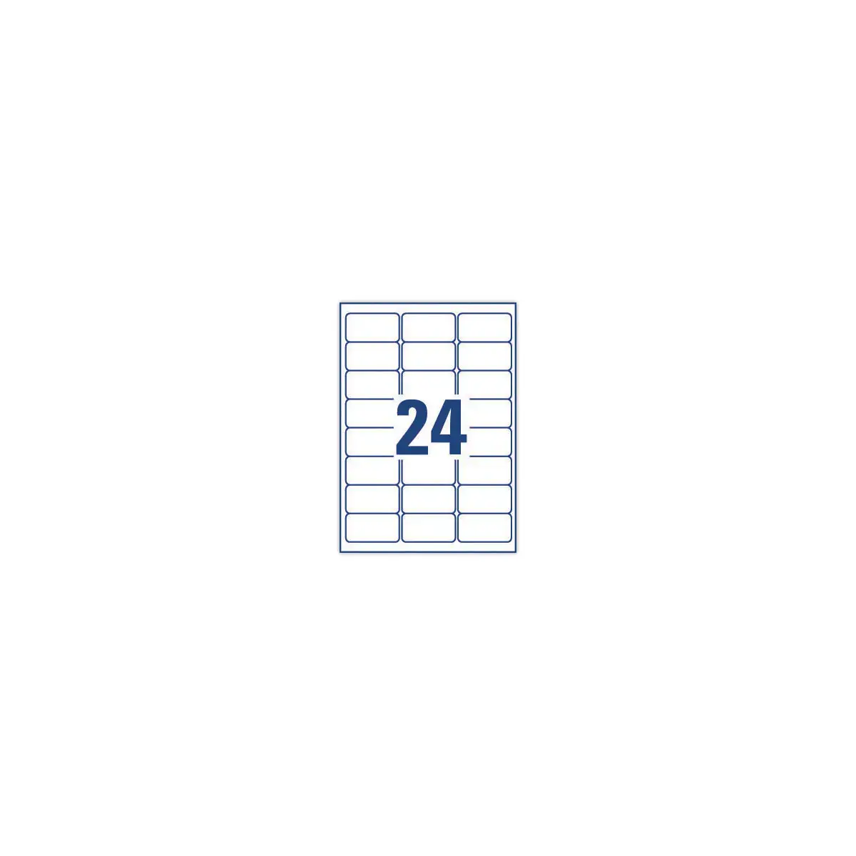 20 Planches d'étiquettes inaltérables laser AVERY 63,5x33,9mm
