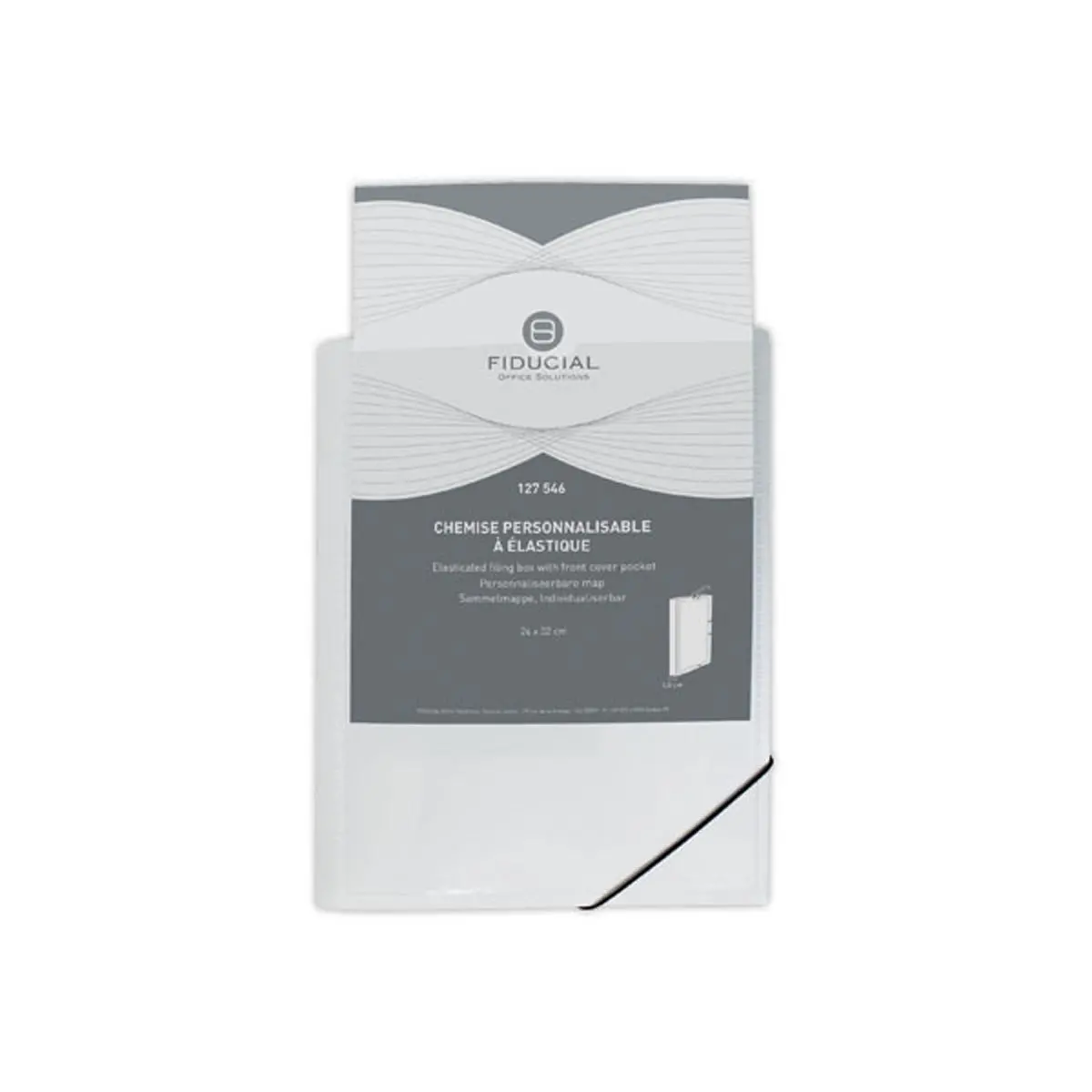 Chemises à élastiques en polypropylène - Personnalisable - Blanc