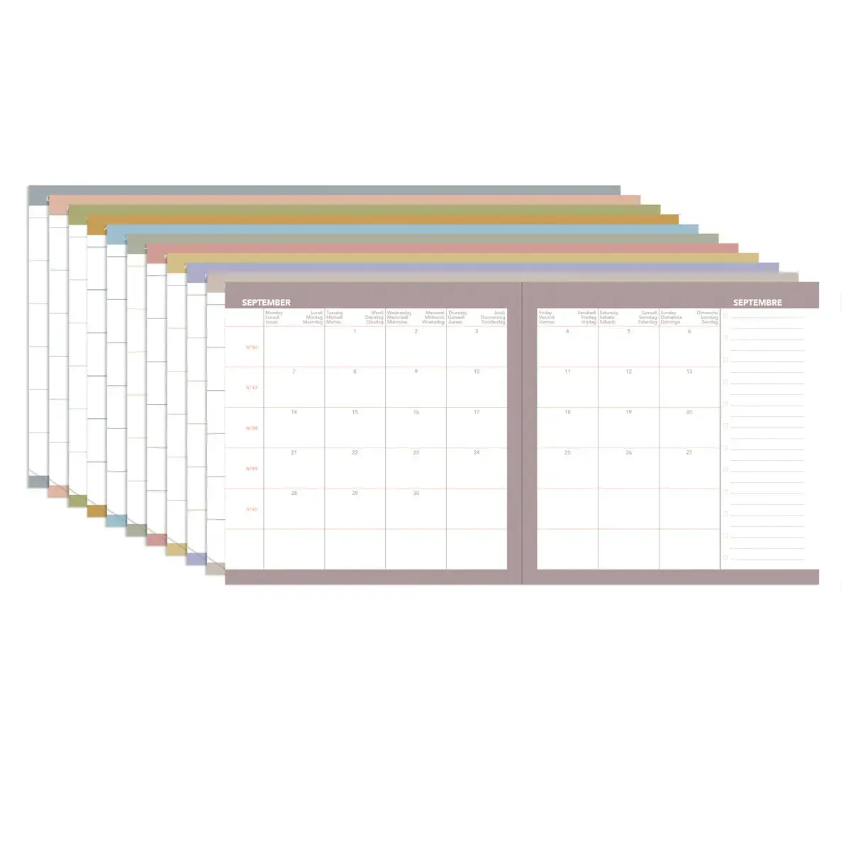 Agenda semainier AFFAIRES COLOR ML Ella - 10x15 cm - Beige - Décembre à décembre - QUO VADIS