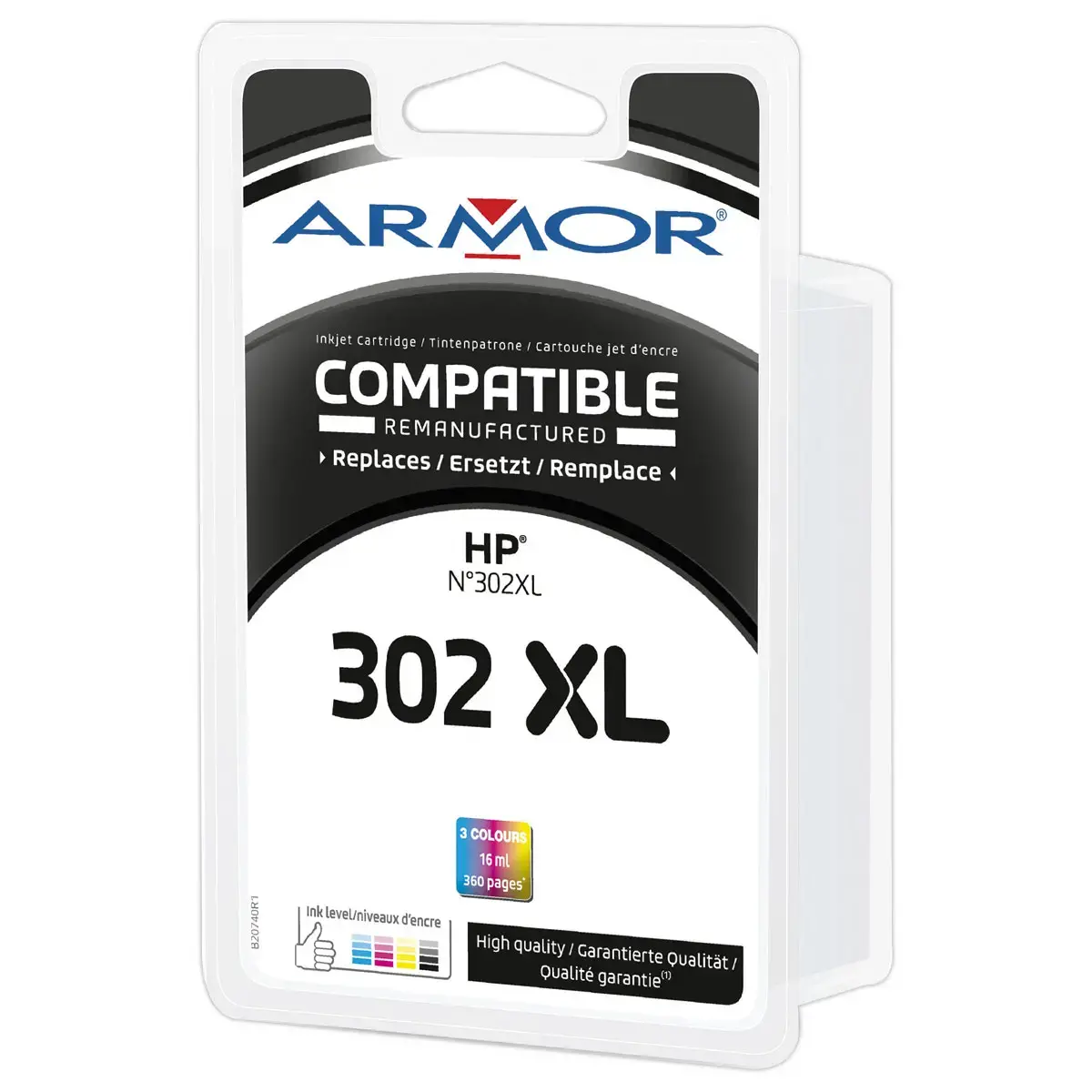 Cartouche &eacute;q. HP 302XL 3C - Haute capacit&eacute; - 3 Couleurs - OWA 