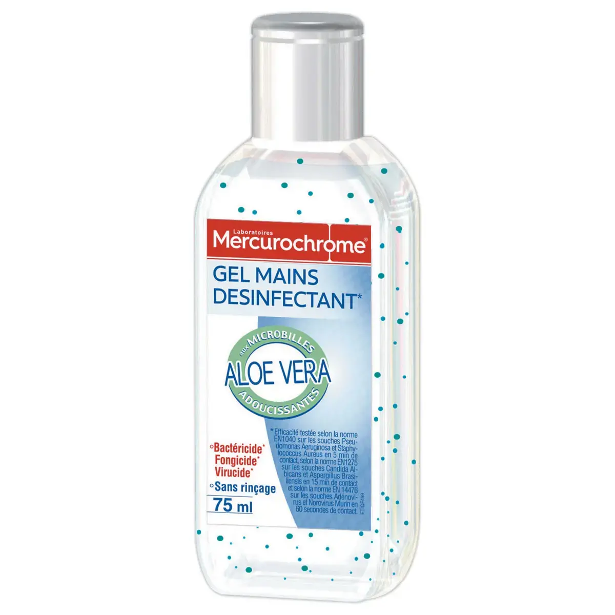 Gel antibactérien Aloe vera 75 ml