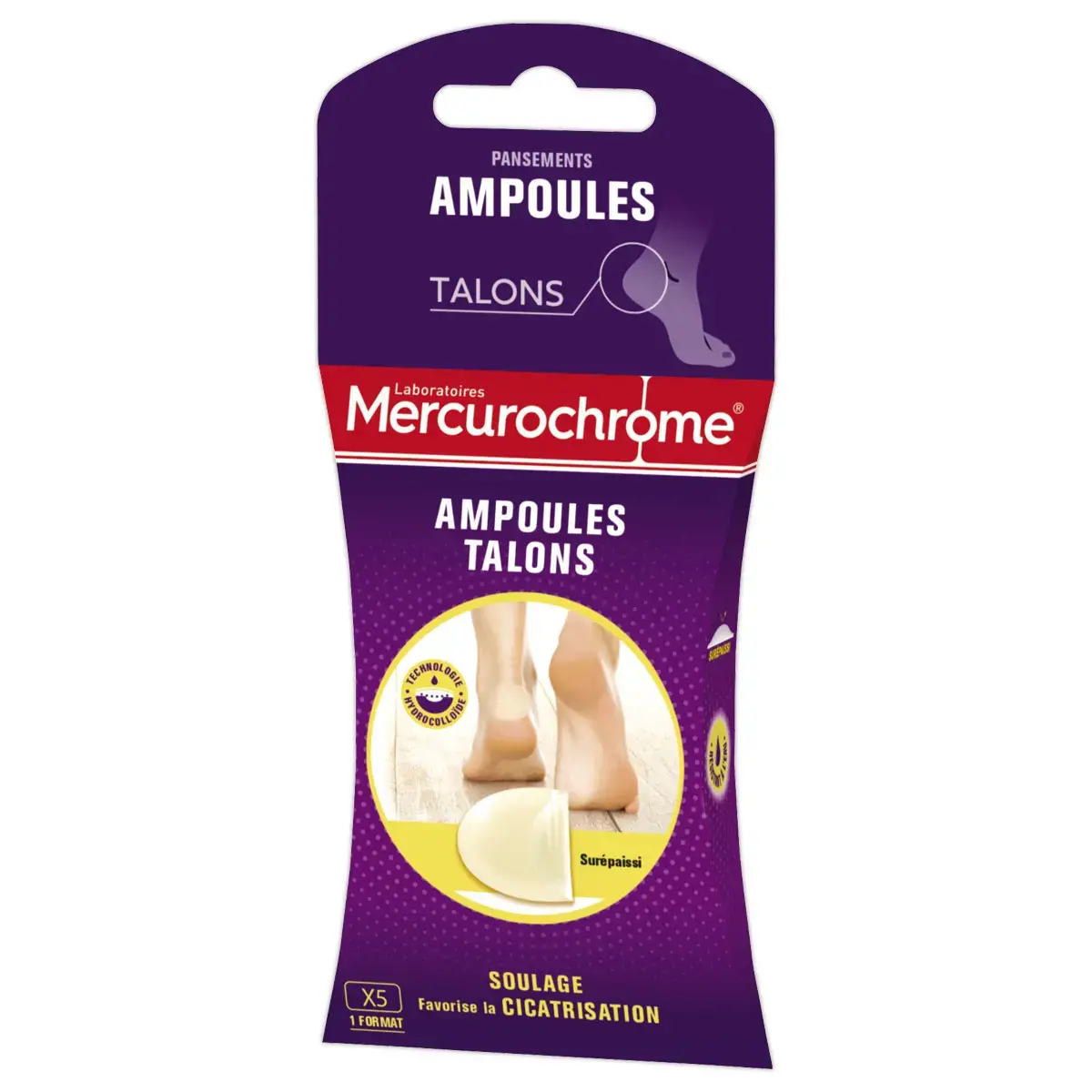 5 Pansements ampoules grand format