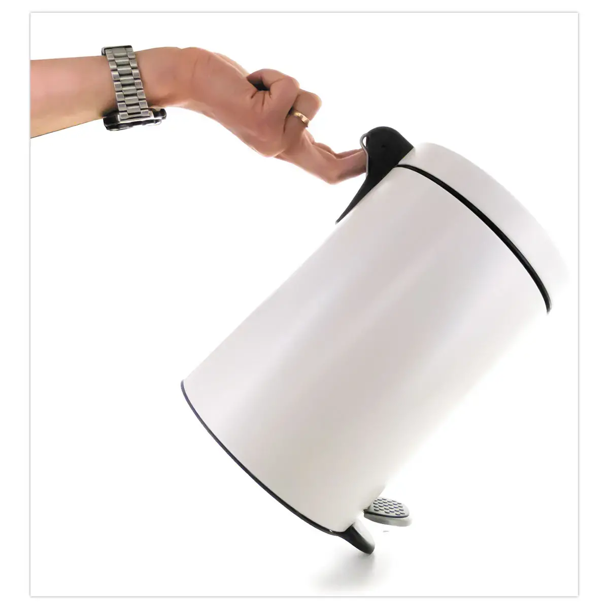Petite poubelle en m&eacute;tal 3 litres 