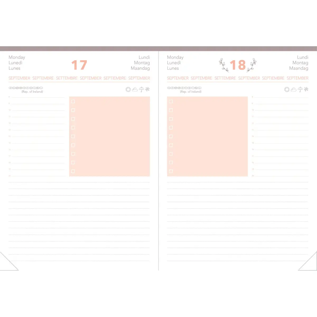 Agenda semainier AFFAIRES COLOR ML Ella - 10x15 cm - Beige - Décembre à décembre - QUO VADIS