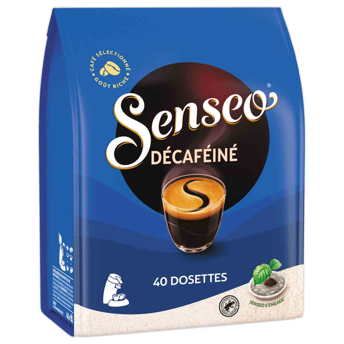40 Dosettes de café décaféiné - Senseo