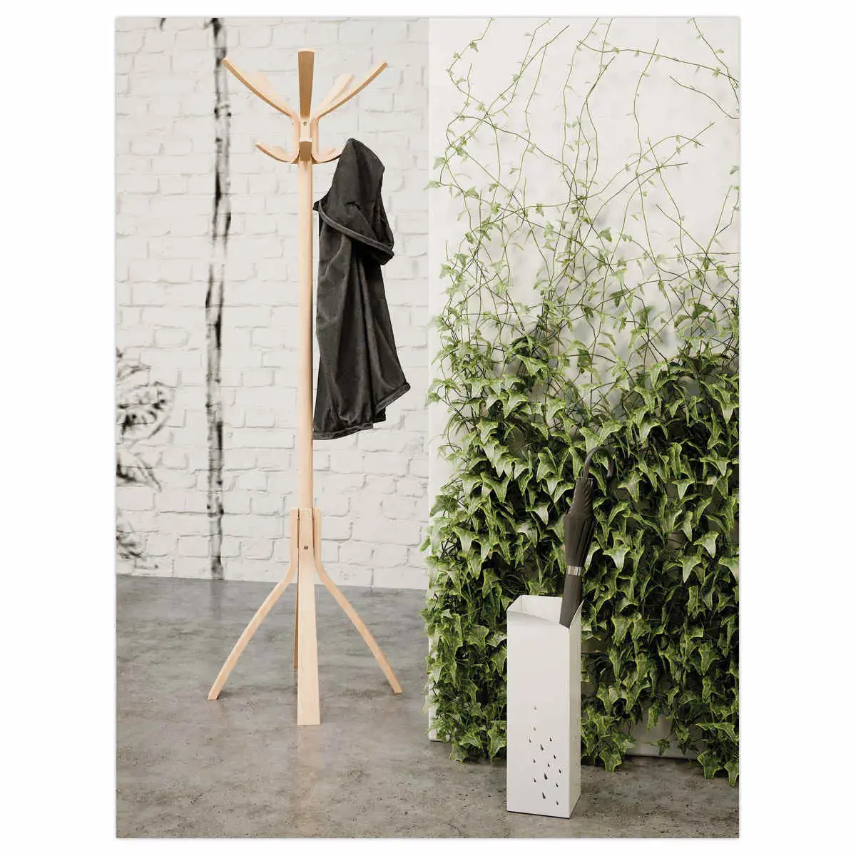 Portemanteau café tout bois clair