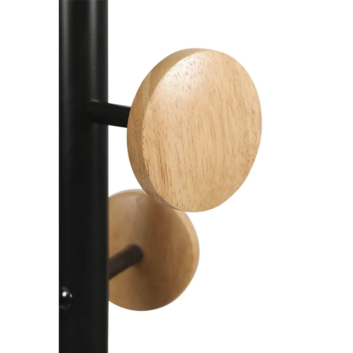 Portemanteau 6 pat&egrave;res bois MUSIC - Noir - ALBA 