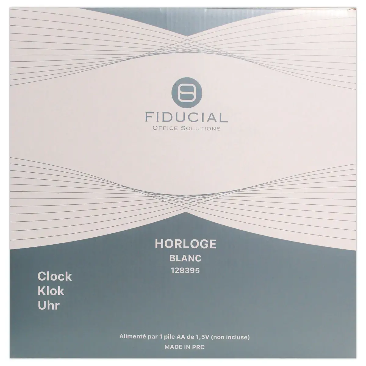 Horloge murale &agrave; quartz FIDUCIAL - blanc 
