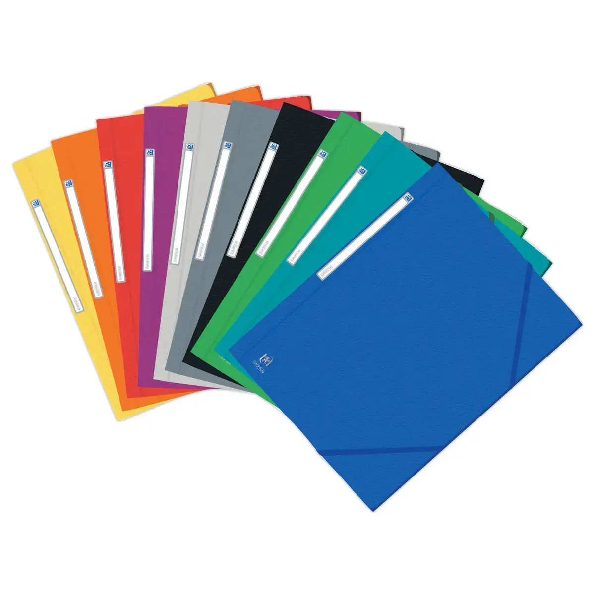 10 Chemises colorées assorties à élastiques Eurofolio - Oxford