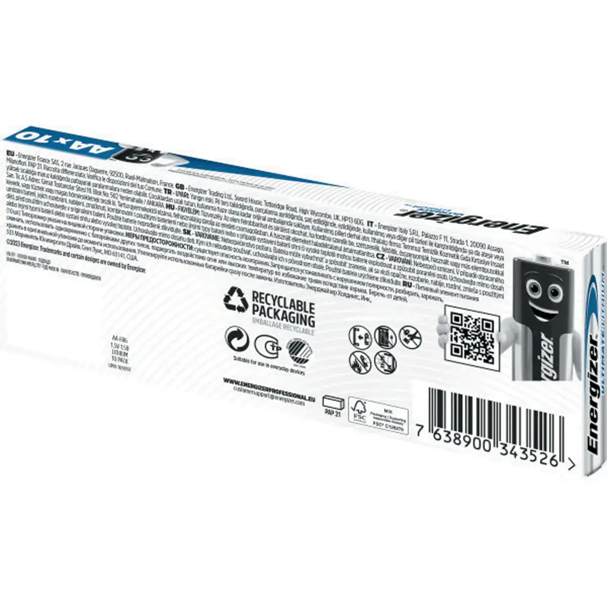 10 Piles lithium Ultimate LR6 (AA) - ENERGIZER