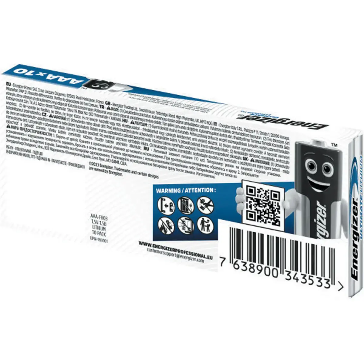 10 Piles lithium Ultimate L92 (AAA) - ENERGIZER 