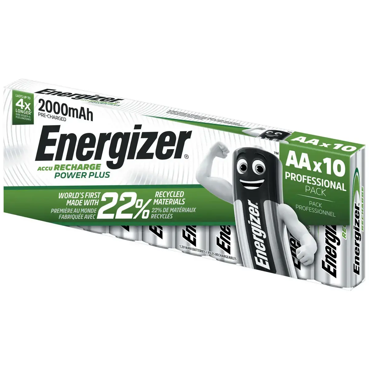 10 Piles rechargeables PowerPlus - LR06 (AA) - ENERGIZER 