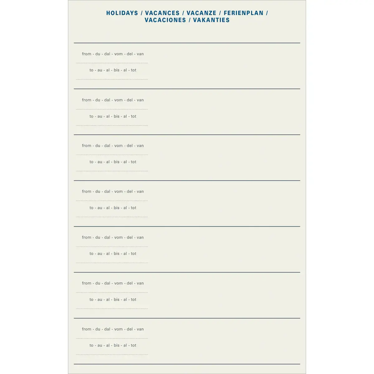 Agenda semainier AFFAIRES COLOR ML Ella - 10x15 cm - Beige - D&eacute;cembre &agrave; d&eacute;cembre - QUO VADIS 
