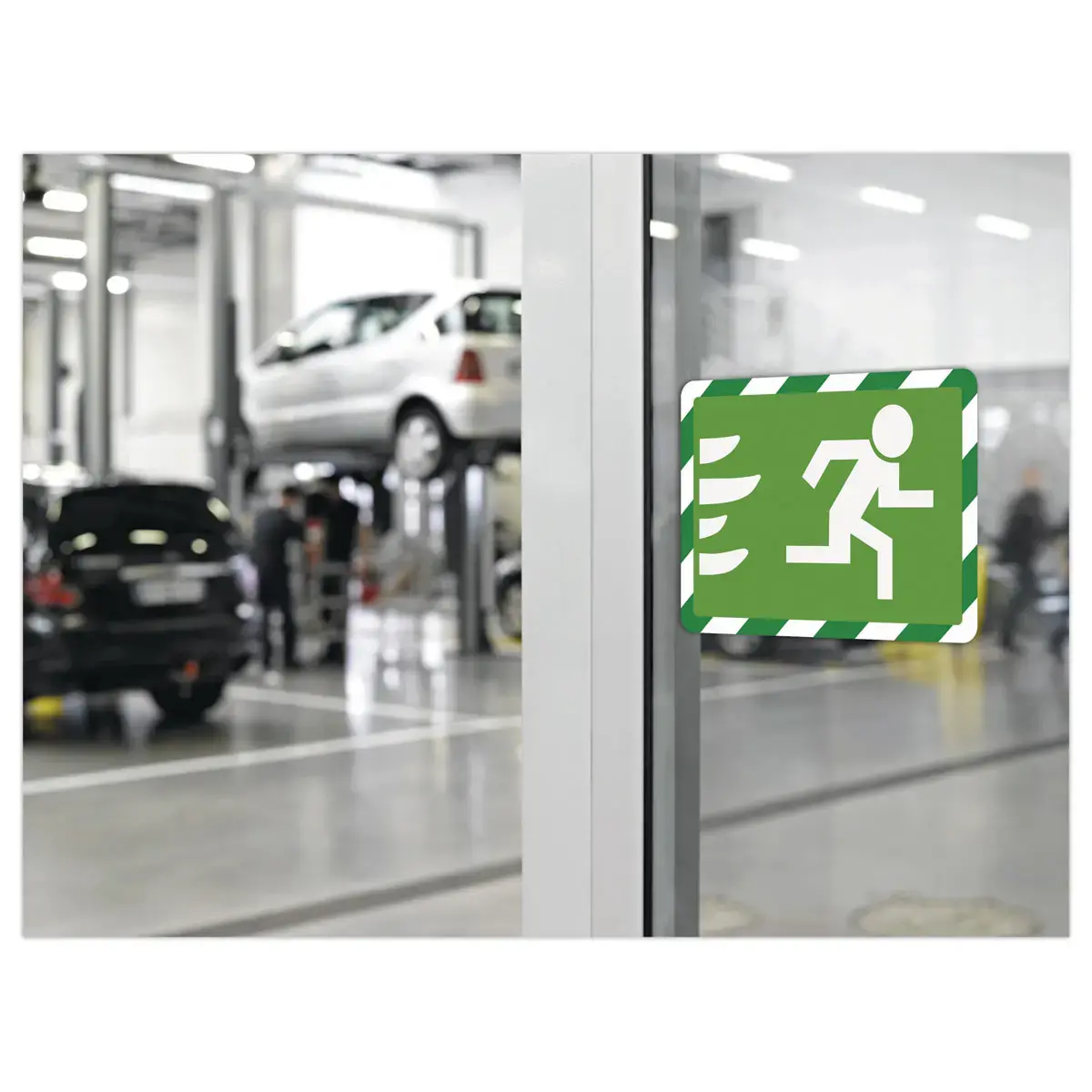 2 Pochettes d'affichage adhésives Security A4 Vert/blanc DJOIS
