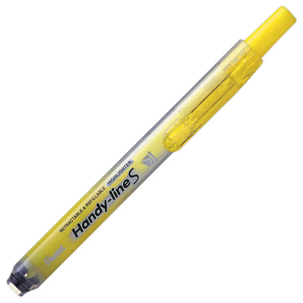 Surligneur r&eacute;tractable - pointe biseaut&eacute;e - jaune - PENTEL 