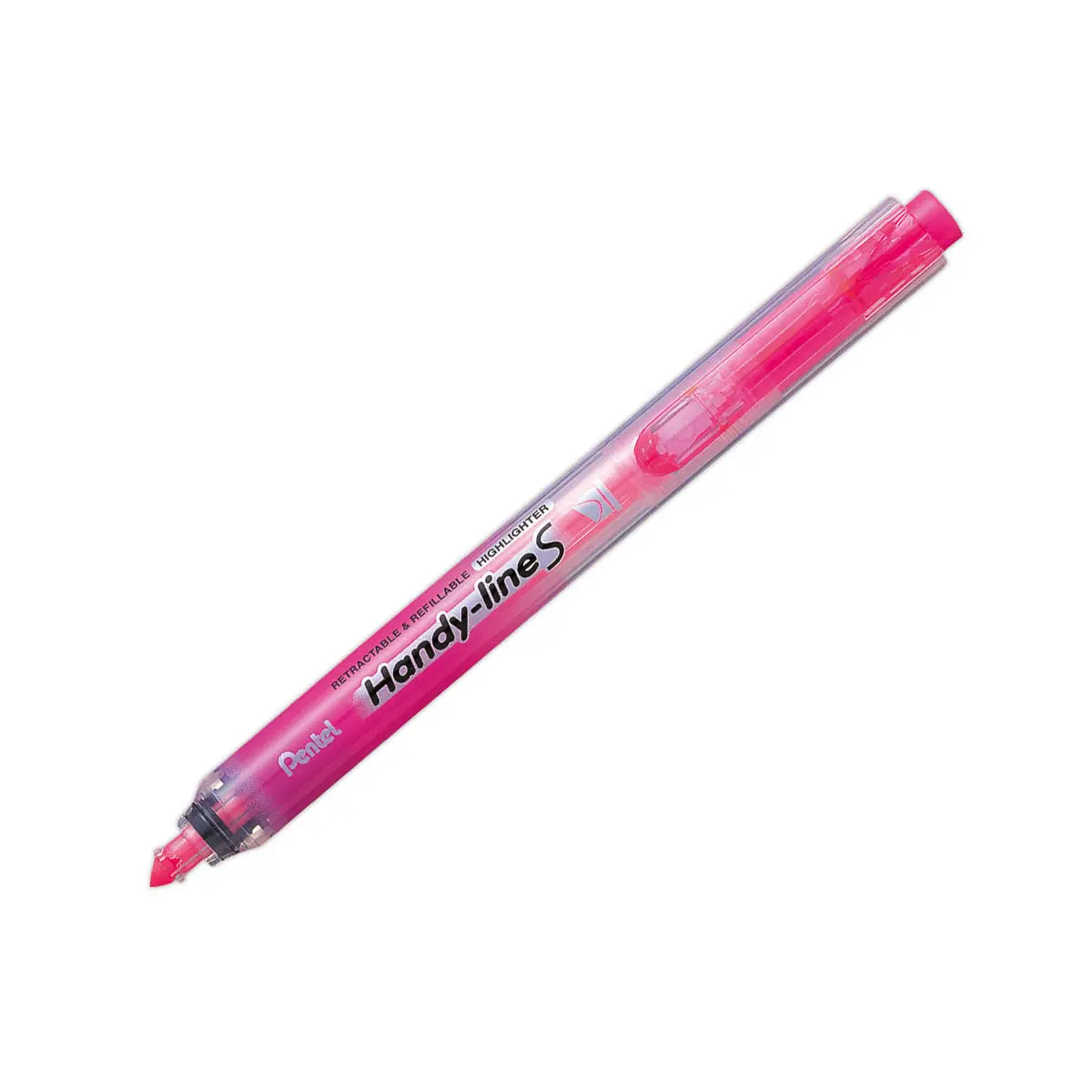 Surligneur r&eacute;tractable - pointe biseaut&eacute;e - rose - PENTEL 