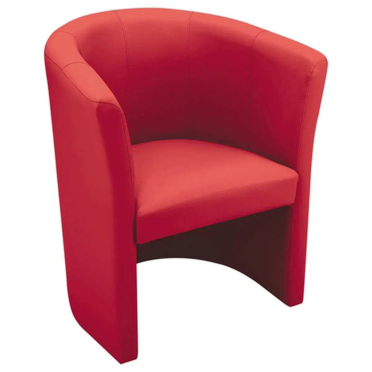 Siège une place simili cuir rouge