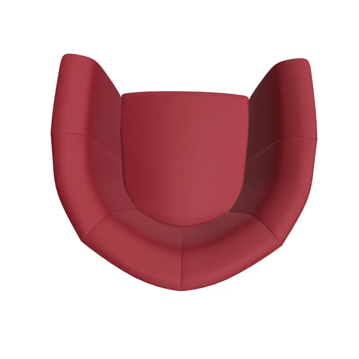 Siège une place simili cuir rouge