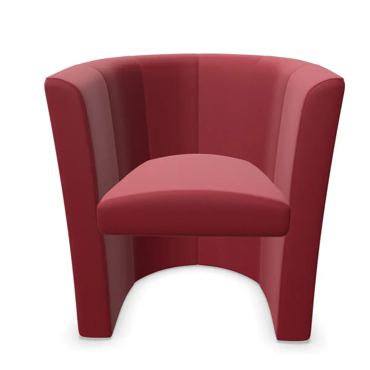 Siège une place simili cuir rouge