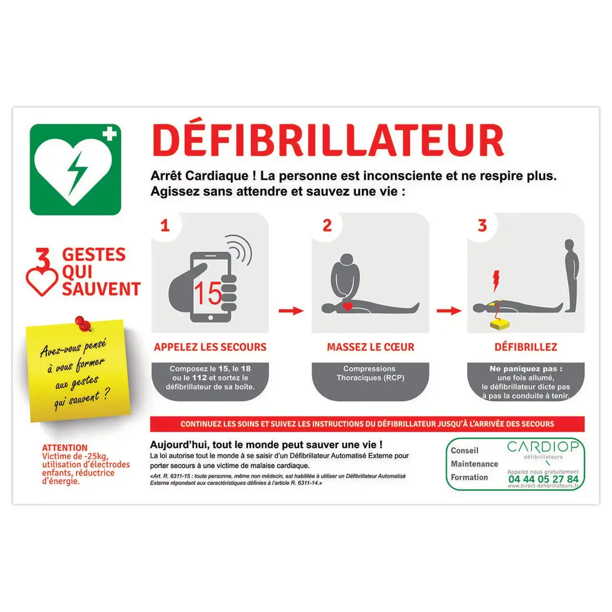 Pack défibrillateur Fred PA-1 intérieur