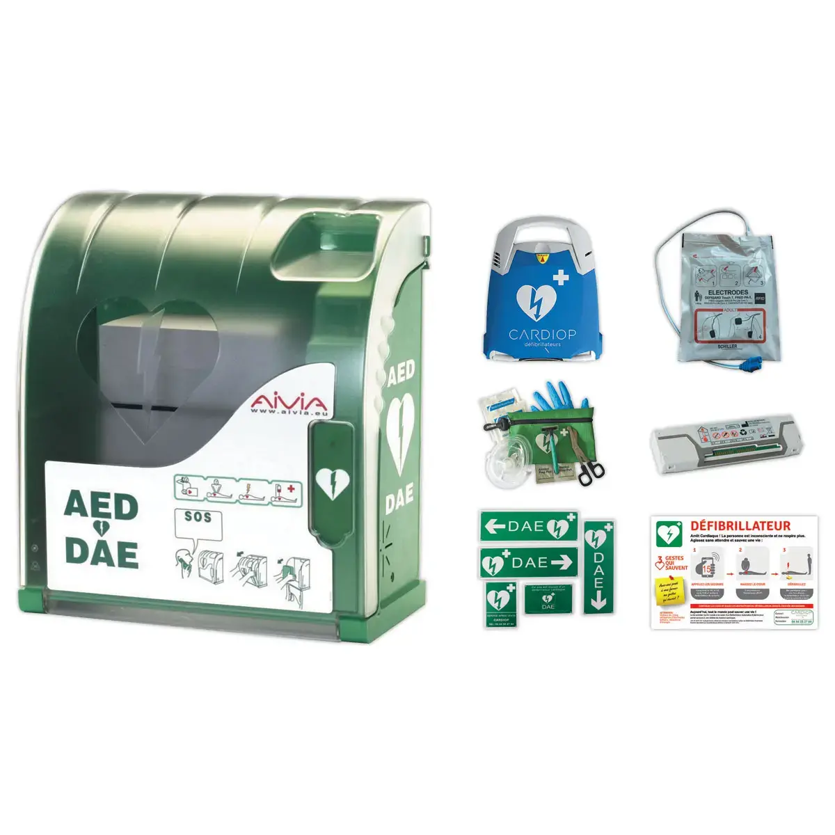 Pack défibrillateur Fred PA-1exterieur