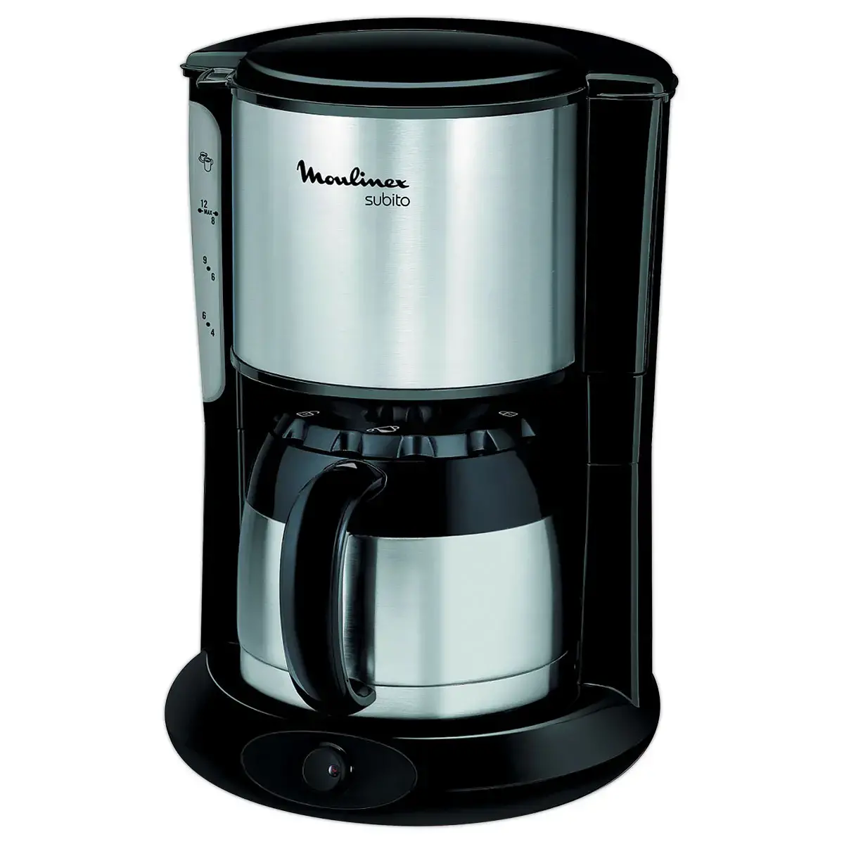 Cafetière isotherme inox - 0,9 L - Noir - MOULINEX